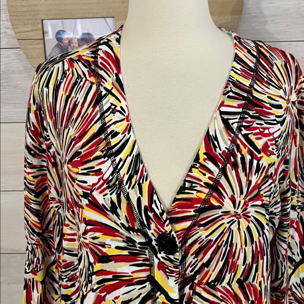 Ruby Rd. Multicolor Knit Cardigan XL - Picture 2 of 5